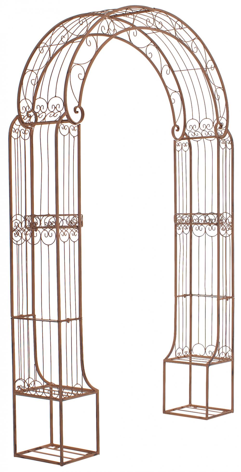 Arche pour plantes grimpantes en métal Marron antique — Beyit