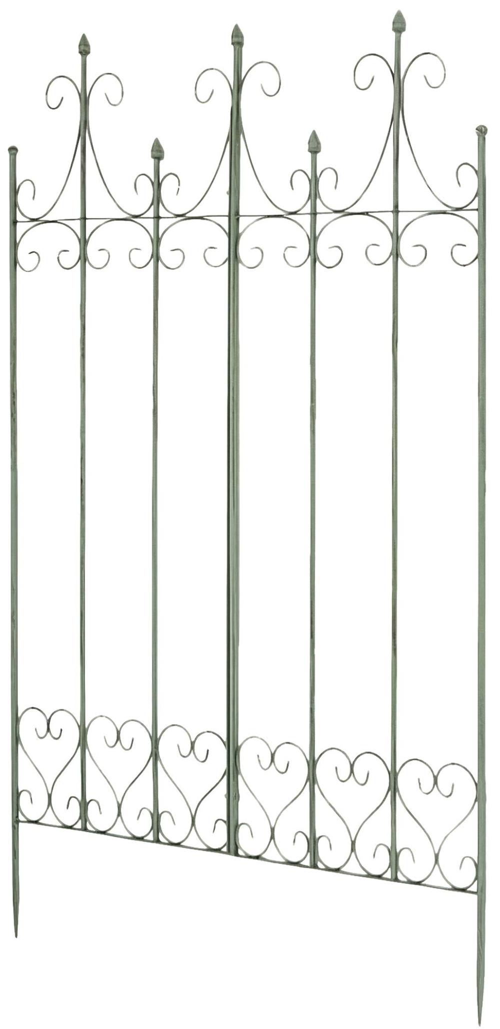 Treillis pour plantes grimpantes en metall vert antique — Beyit