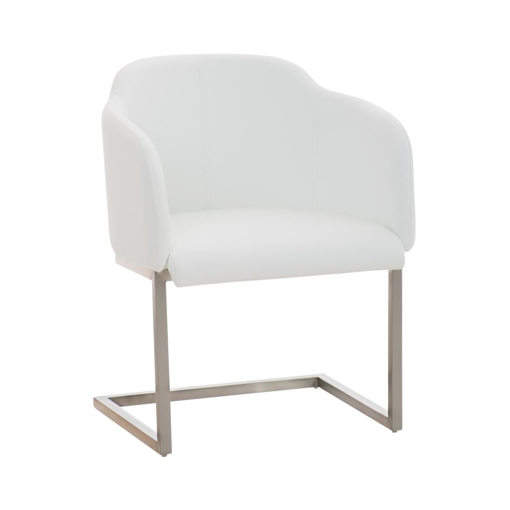 Chaise cantilever avec - pvc blanc