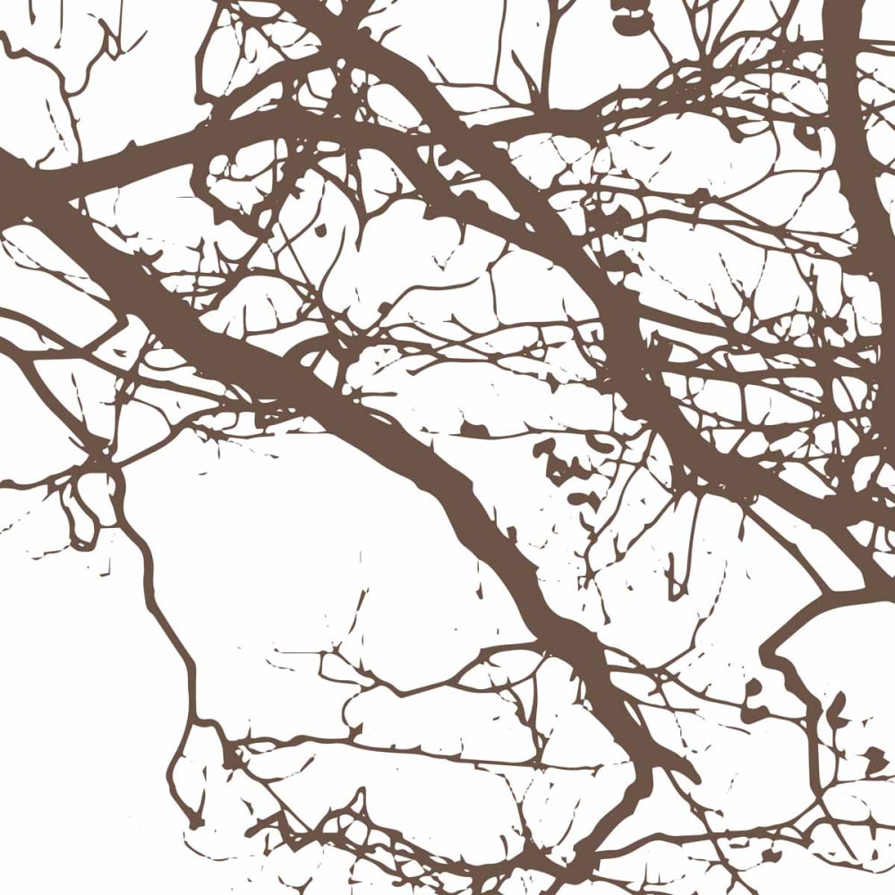 Papier peint abstract branch, brun foncé 225 x 250cm — vue 4