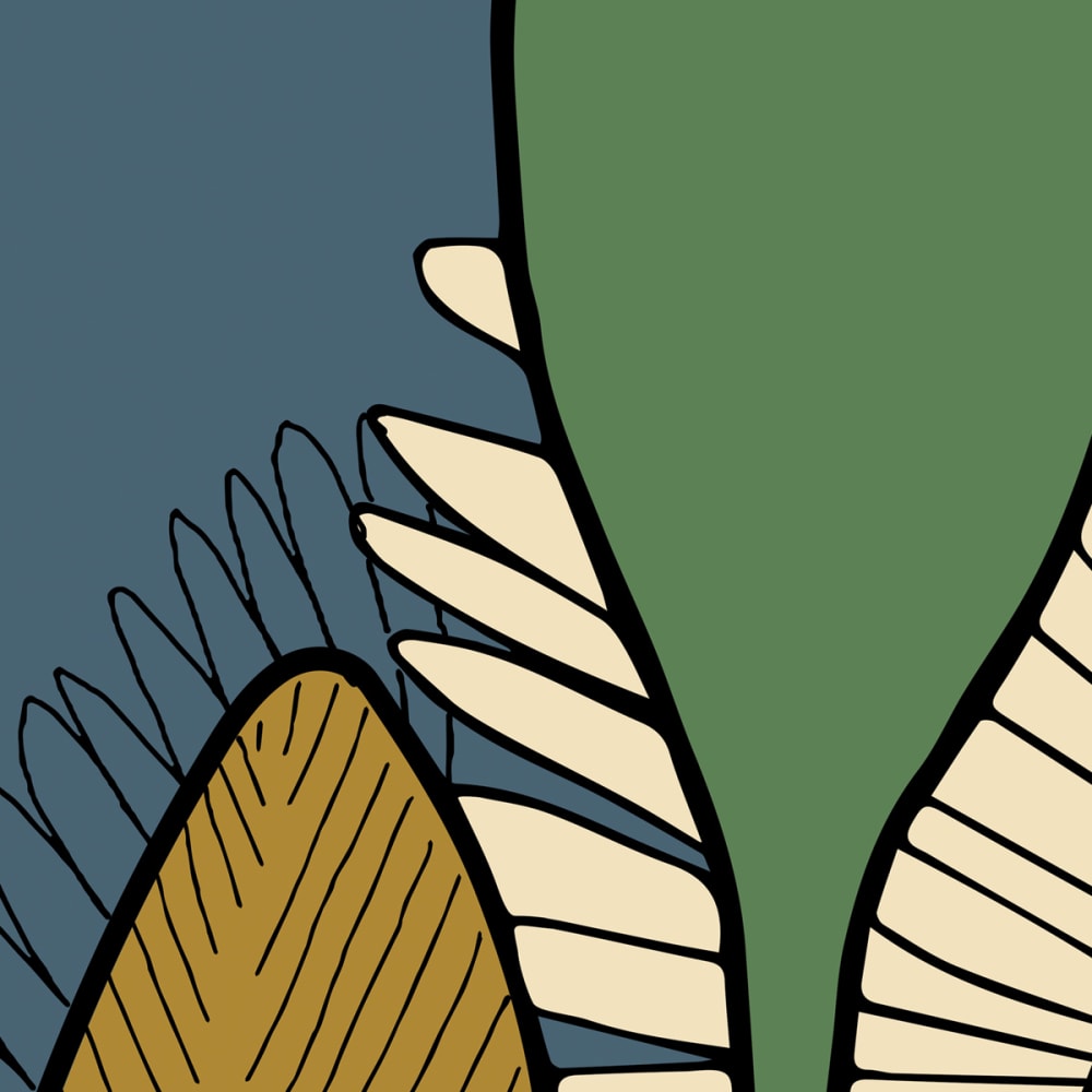 Papier peint végétal, vert 300 x 250cm — vue 4