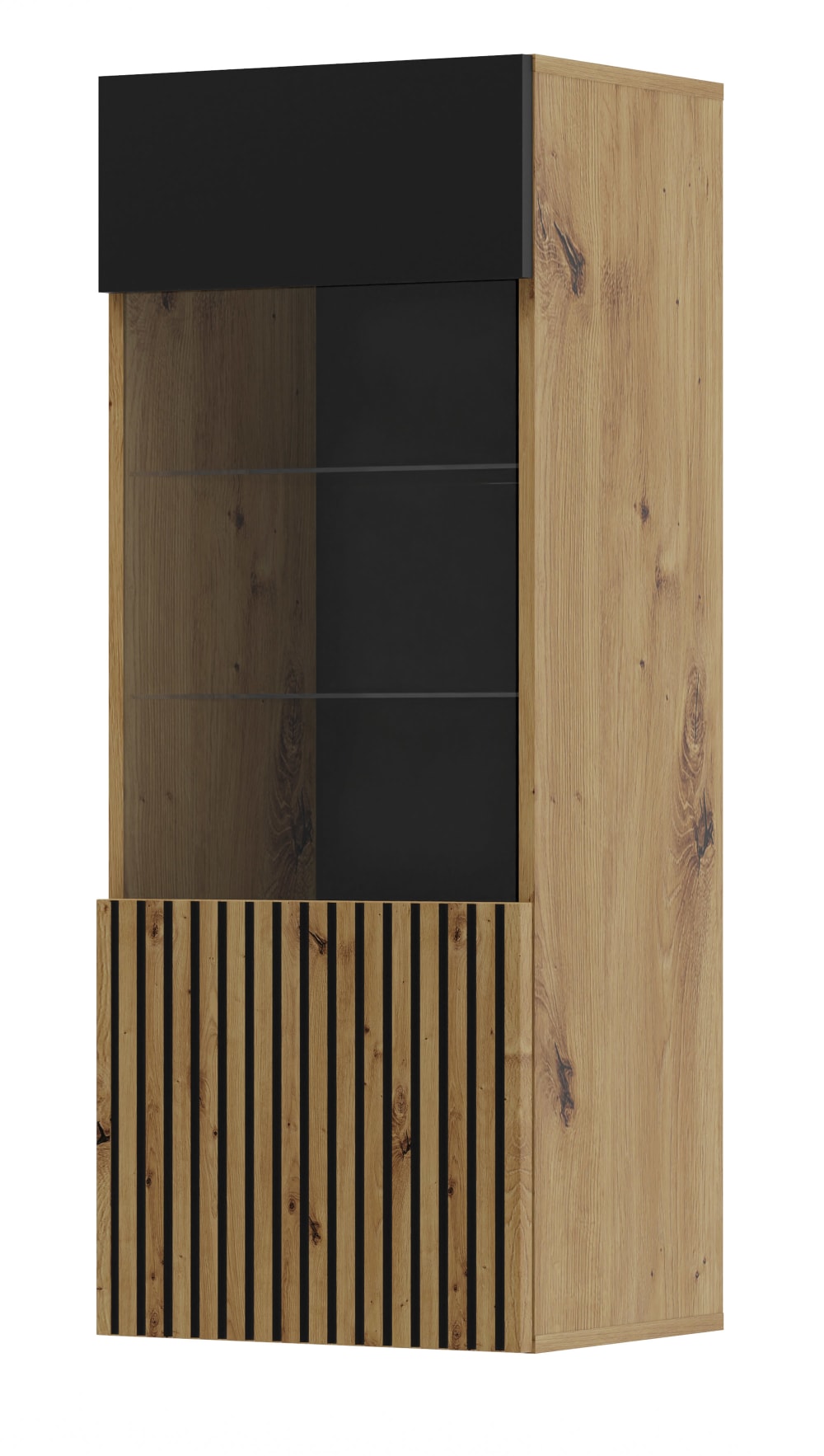 Meuble TV effet bois Crème et Noir Meuble TV effet bois Crème et Noir