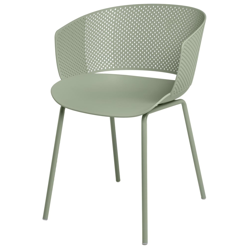 Koketto Home Stuhl mit gebogenem Sitz aus Polypropylen. Grün Pvc - Polyvinlychlorid