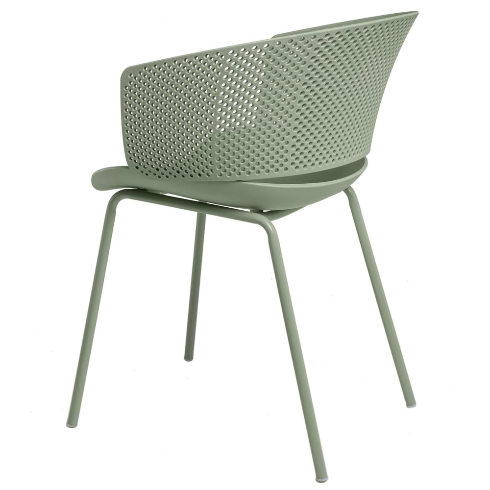 Stuhl mit gebogenem Sitz aus Polypropylen. - Maisons Du Monde