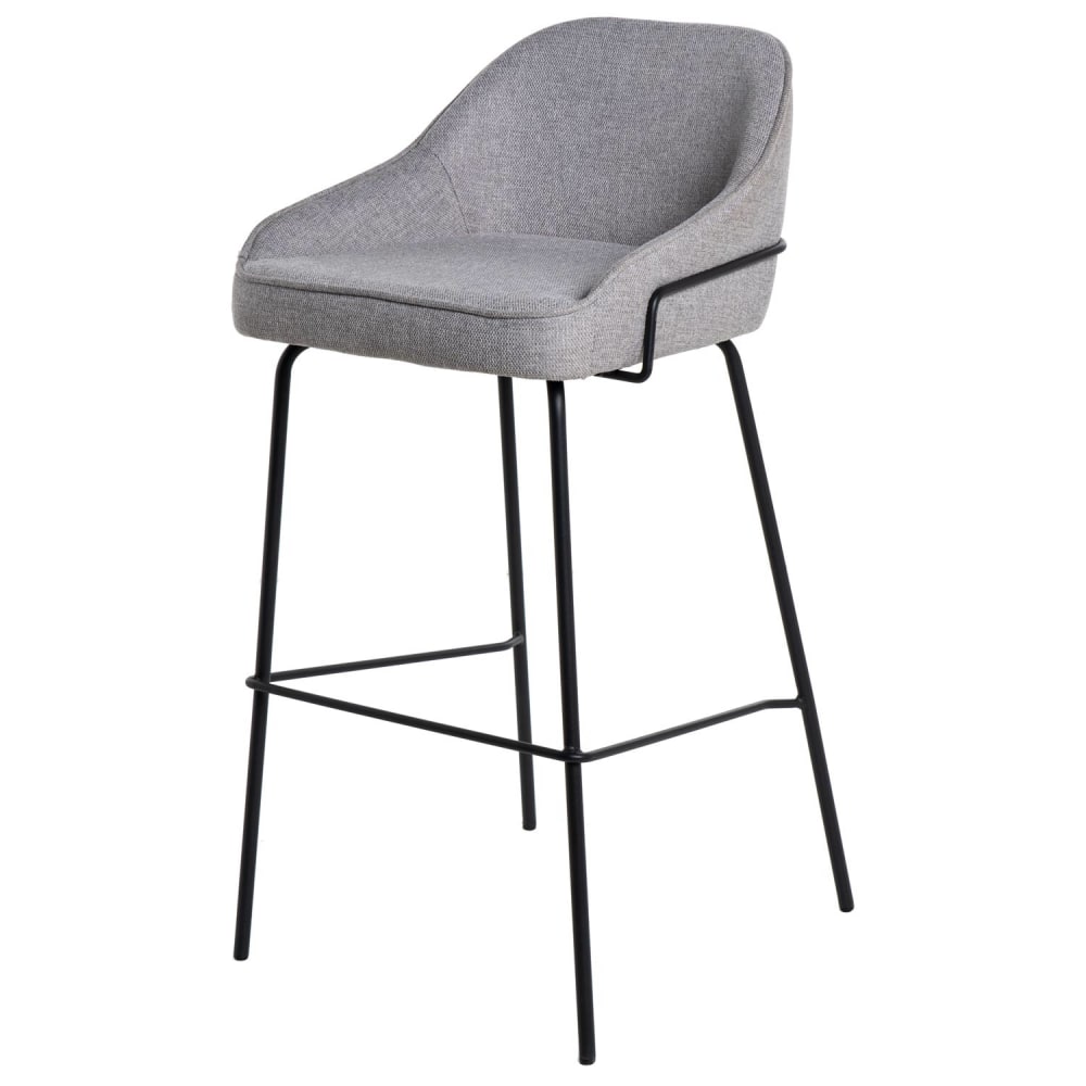 Koketto Home Eleganter hoher Hocker in Hellgrau. - Pes - Polyester