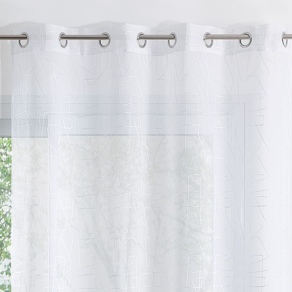 Voile bordado de estilo gráfico - Maisons du Monde