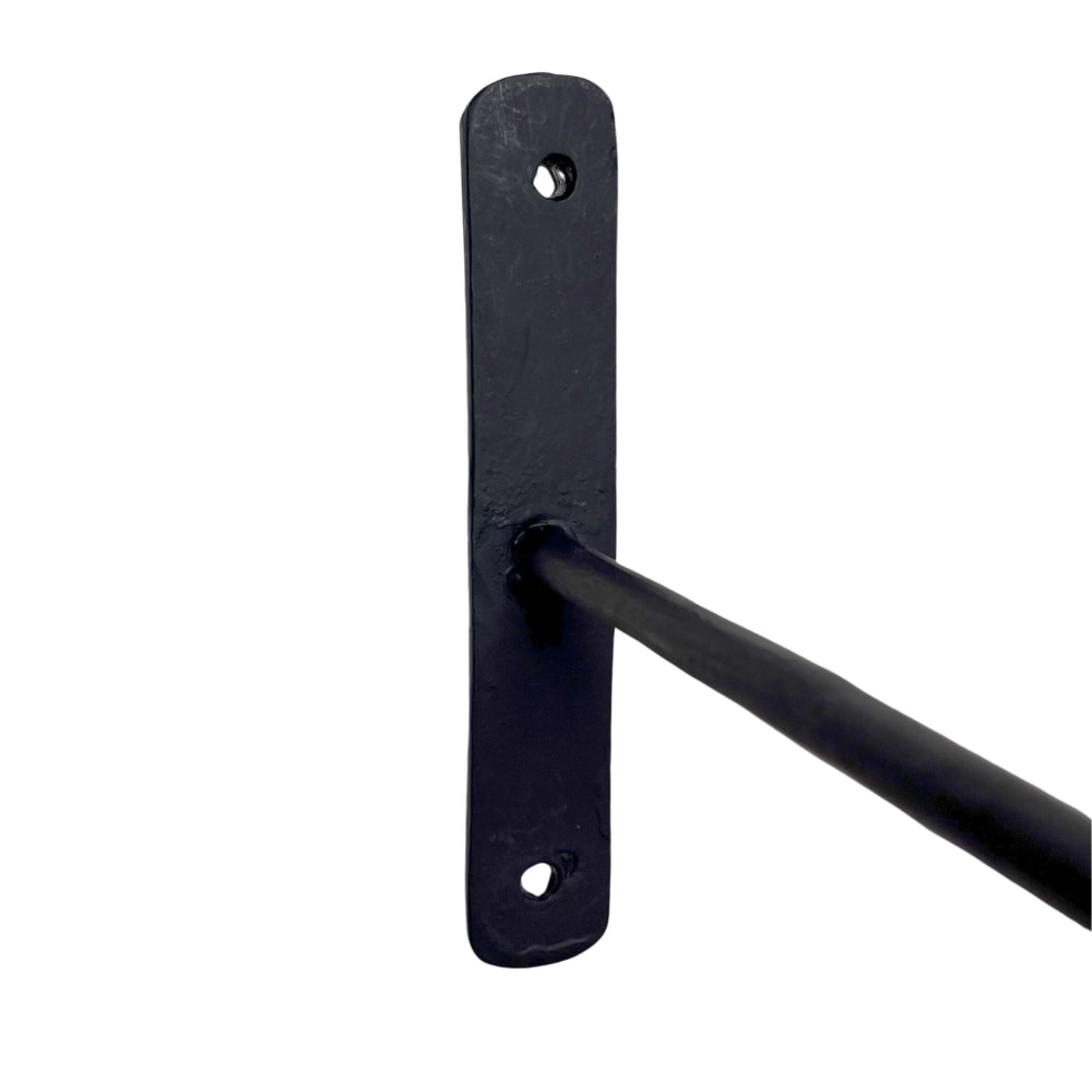 Patère potence pour luminaire ou plante droit métal noir 30 cm - Maisons du Monde