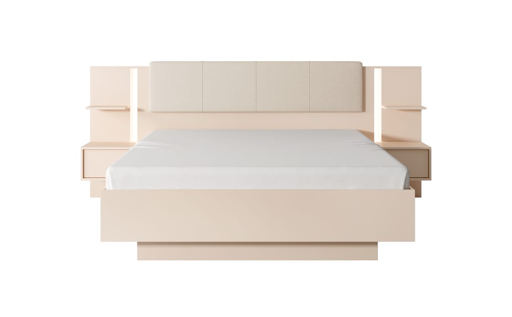Lit effet bois rose 160x200