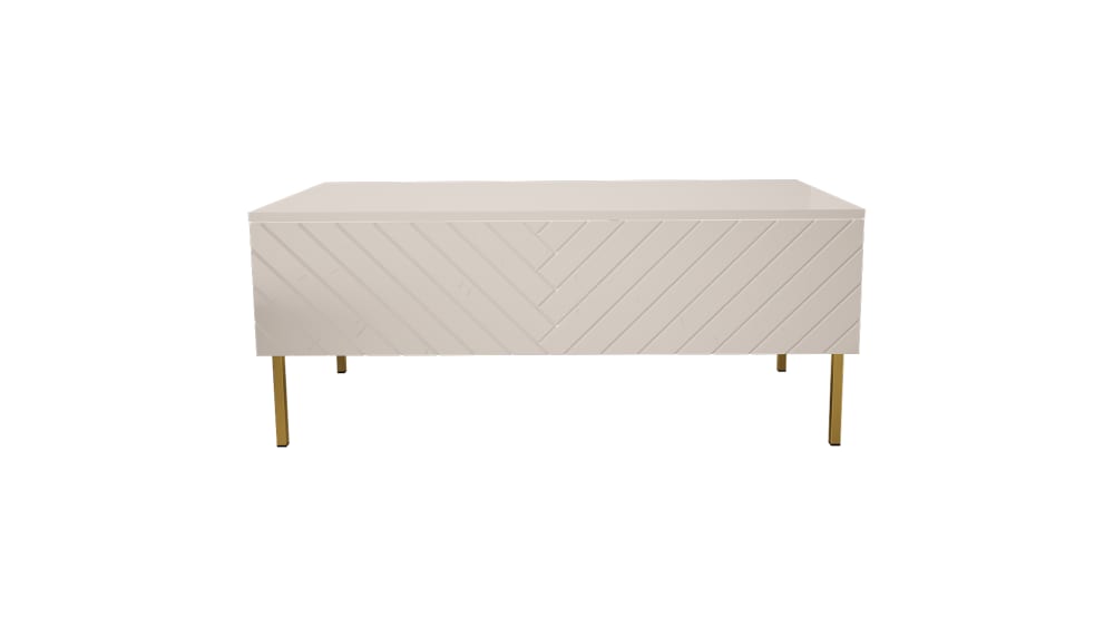 table basse effet bois - blanc
