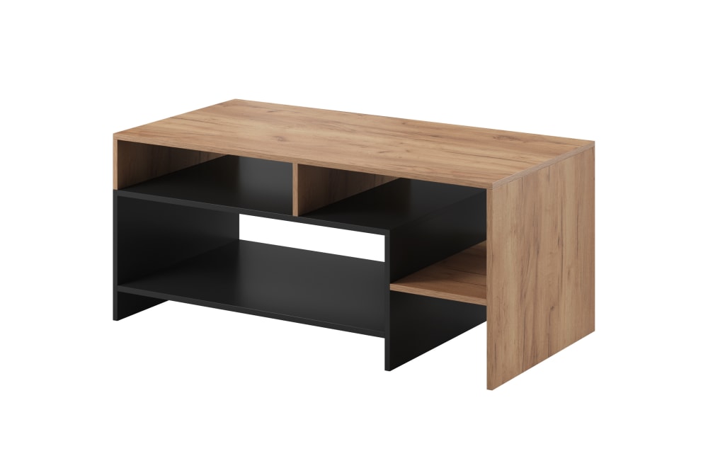 table basse effet bois - blanc