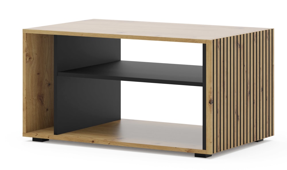 Table basse 88 cm panneaux laminés noir Table basse 88 cm panneaux laminés noir