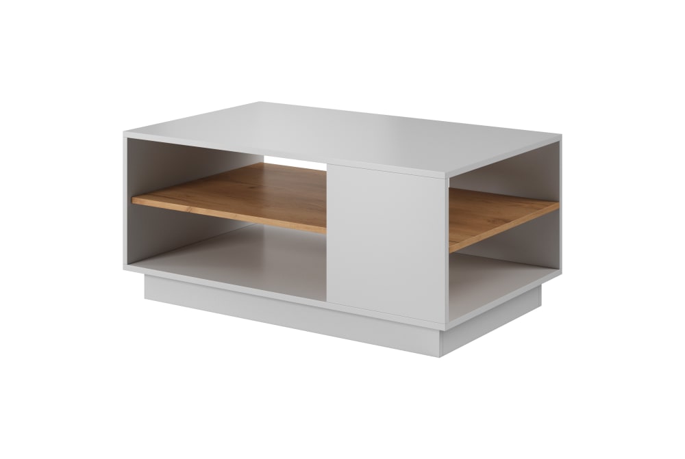 table basse effet bois - blanc
