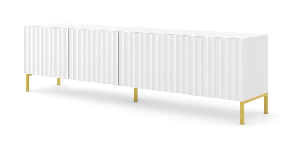 Meuble TV effet bois Blanc Meuble TV effet bois Blanc