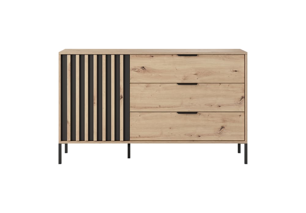 commode effet bois Crème