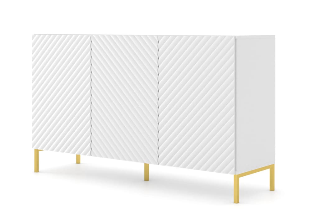 commode effet bois Blanc