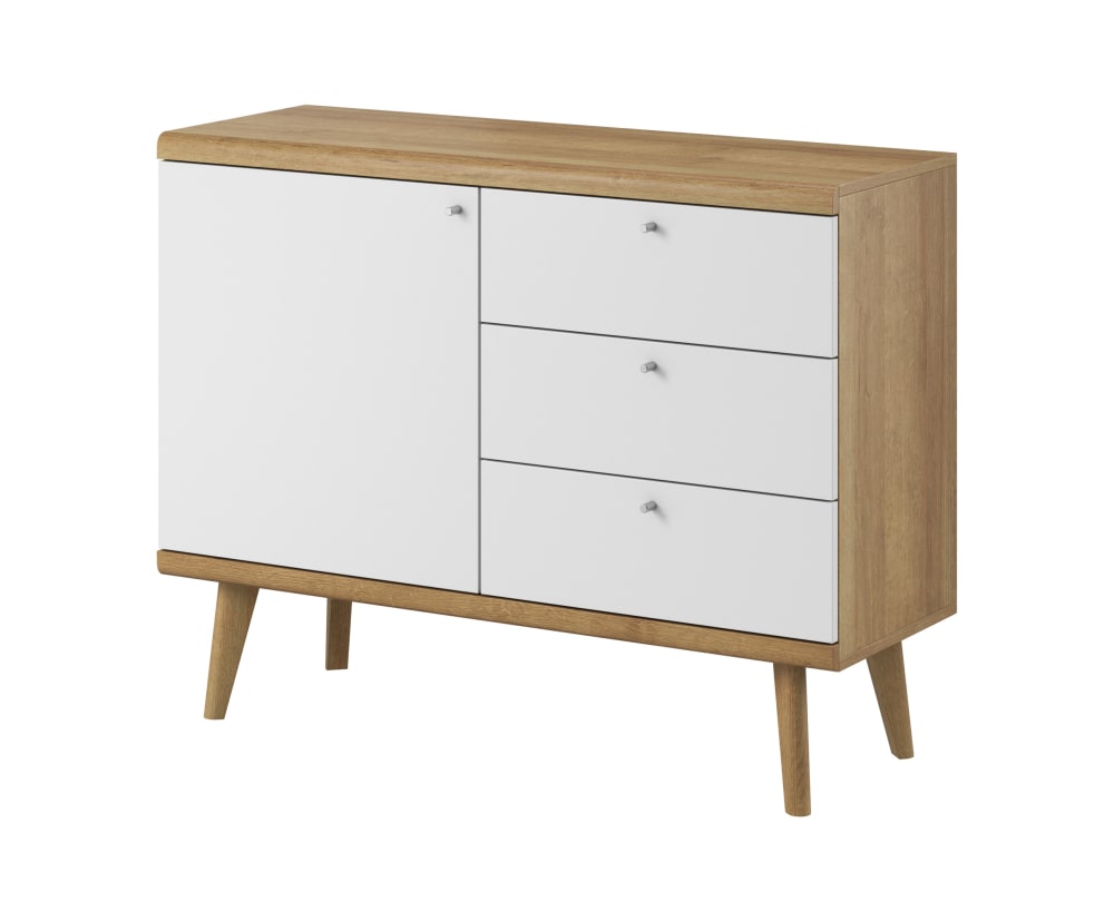 Commode effet bois Crème