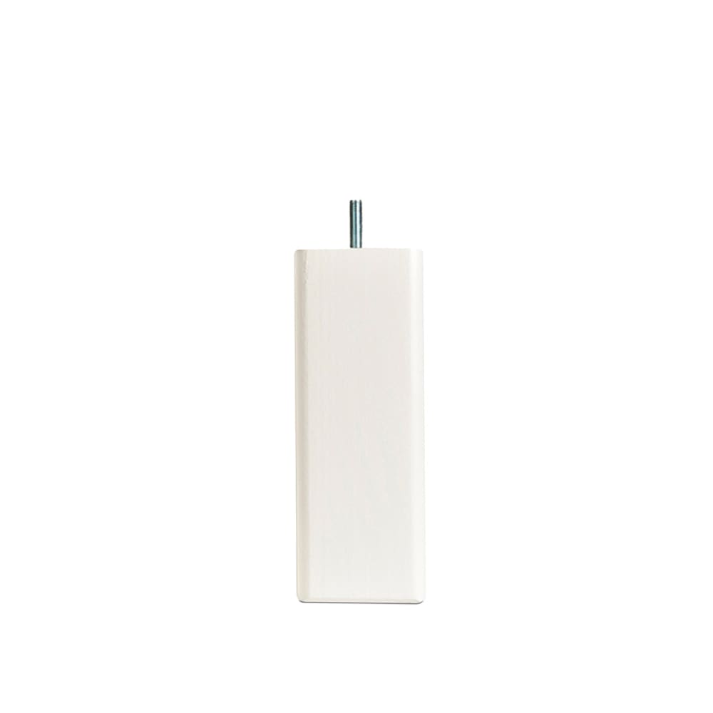 Pied de lit carré bois 15 cm blanc Pied de lit carré bois 15 cm blanc