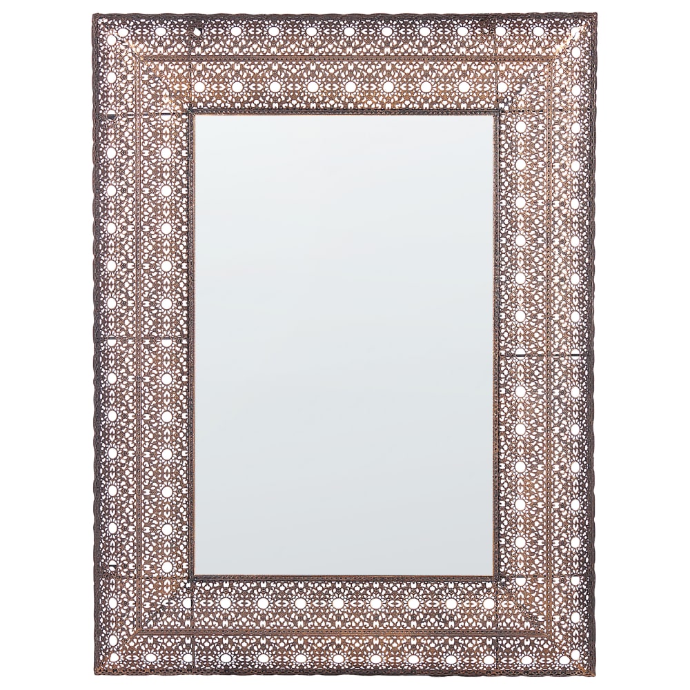 Miroir en métal cuivré 90x69