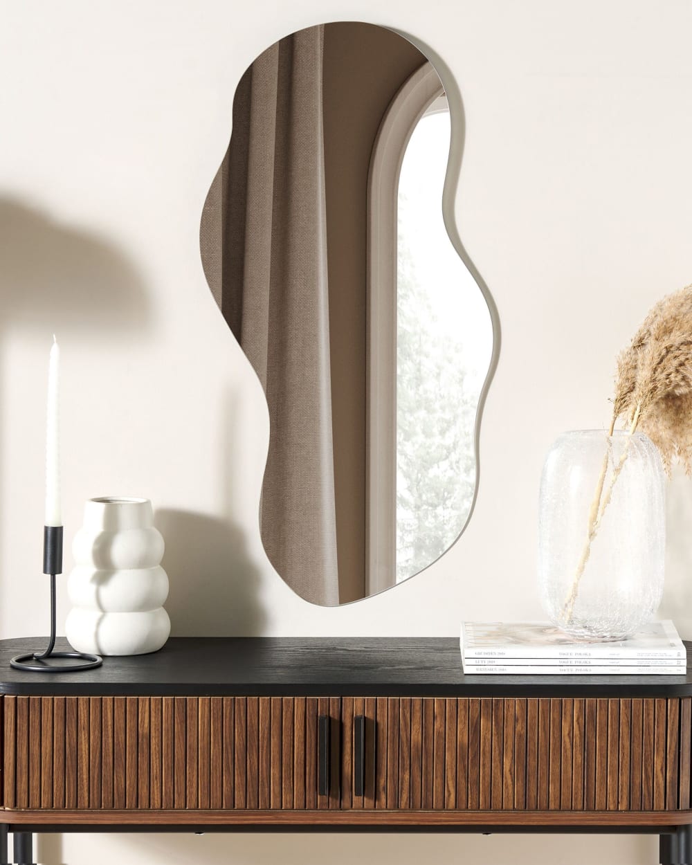 Miroir en verre argenté 80x40