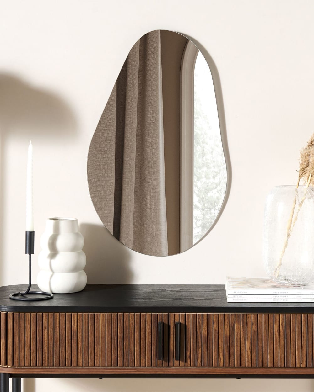 Miroir en verre argenté 65x40