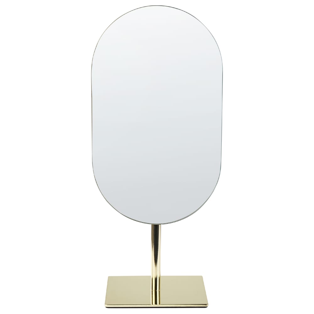 Beliani Kosmetikspiegel aus Metall 37 x 16, gold style modern - Metall