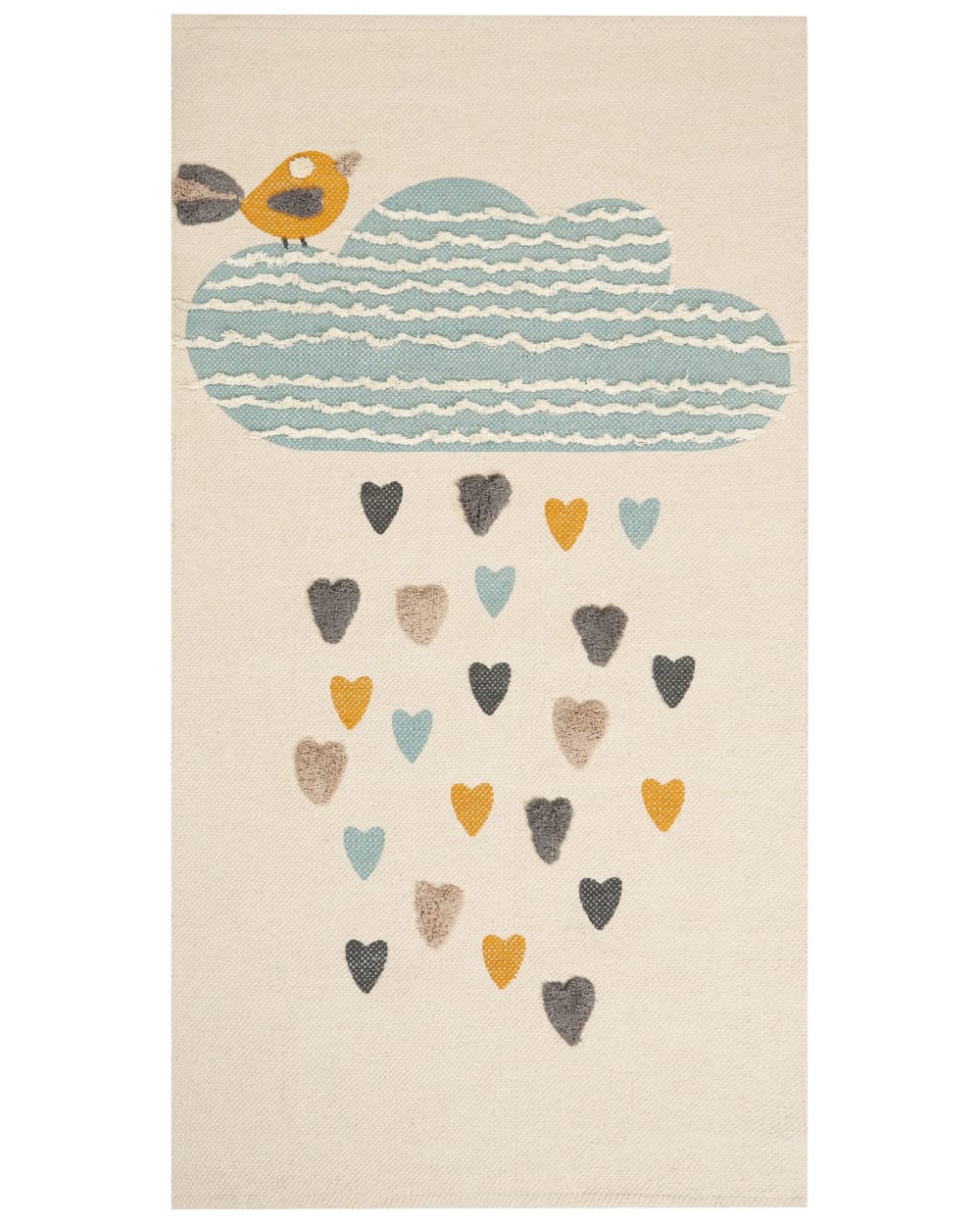 Beliani Kinderteppich aus Stoff 150 x 80cm, bunt style landhaus MEHRFARBIG BAUMWOLLE Kinder