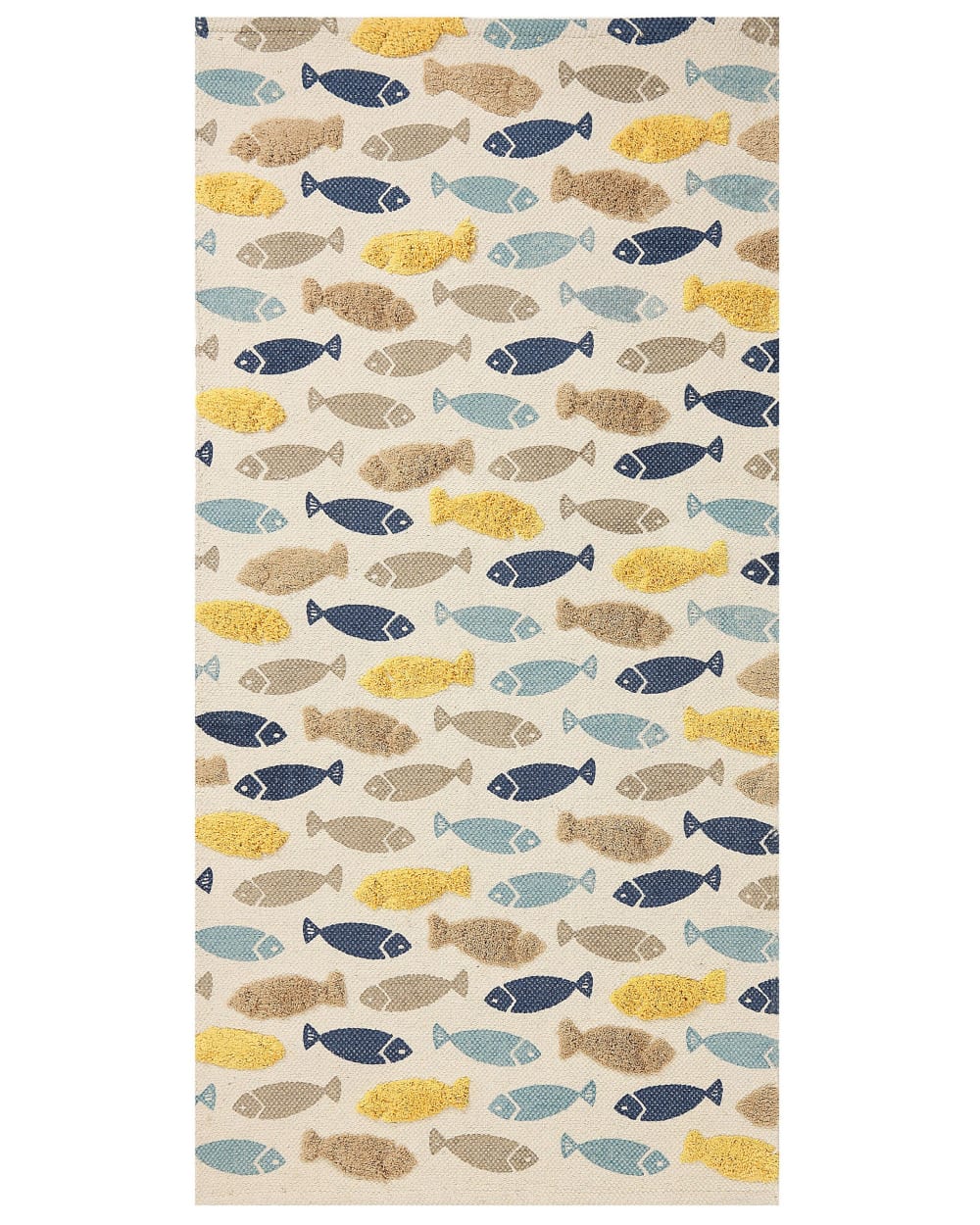 Beliani Kinderteppich aus Stoff 150 x 80cm, bunt style landhaus MEHRFARBIG BAUMWOLLE Kinder