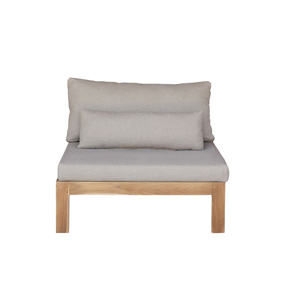 Fauteuil de jardin en teck massif taupe