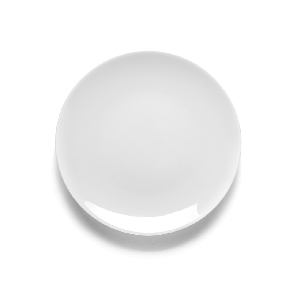 Assiette à dessert en porcelaine blanc