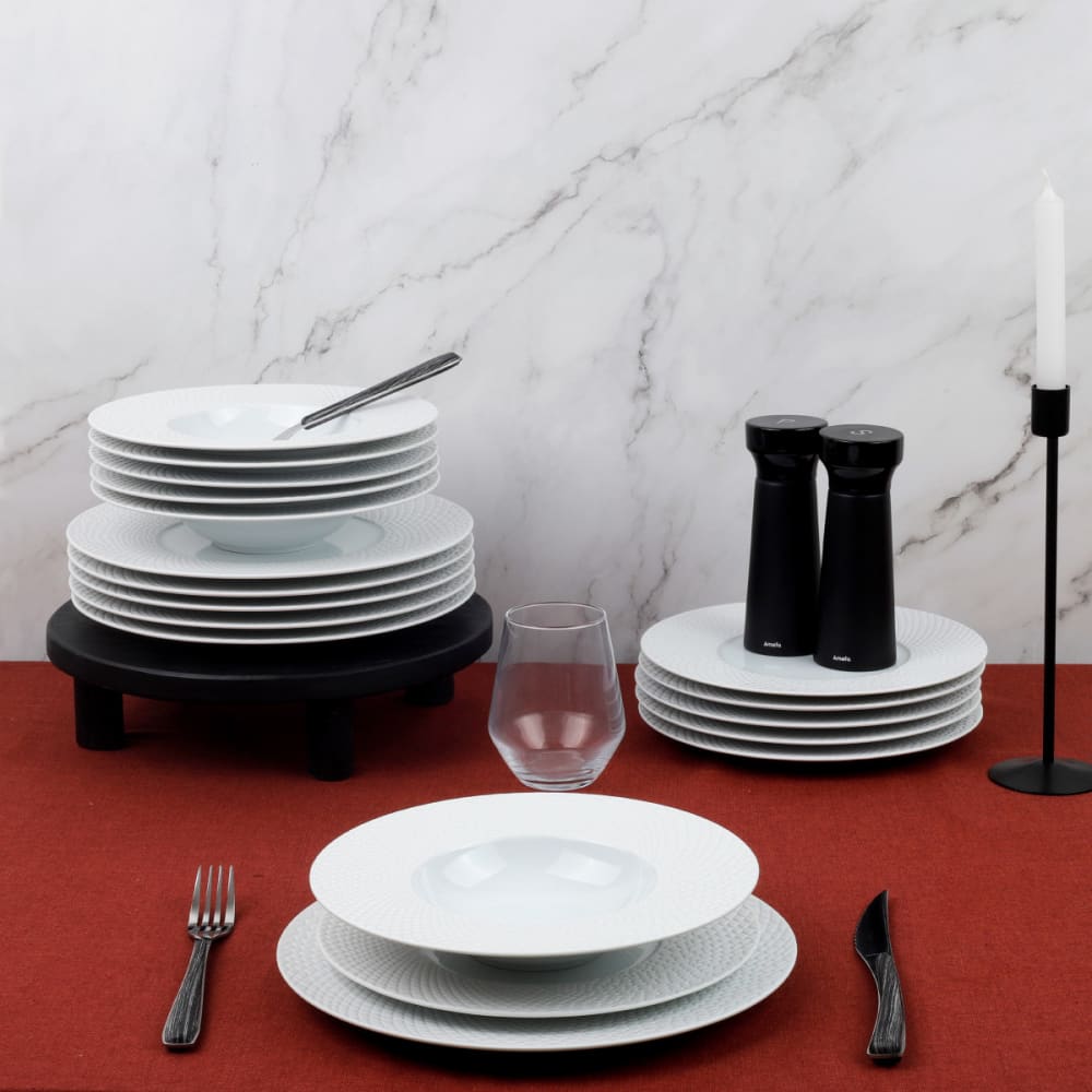 Assiette creuse en porcelaine blanc