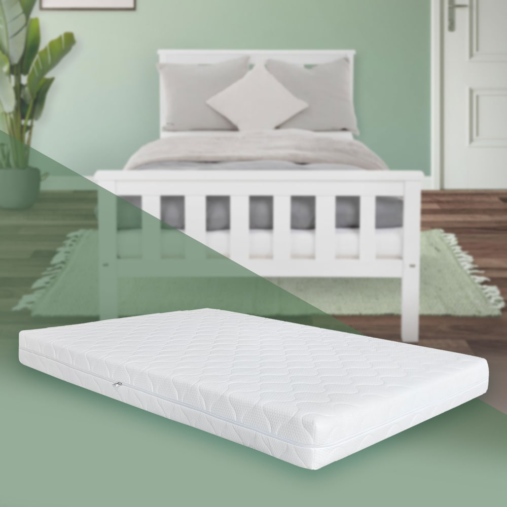 Materasso ortopedico bianco 120 x 200 x 16 cm memory foam H4