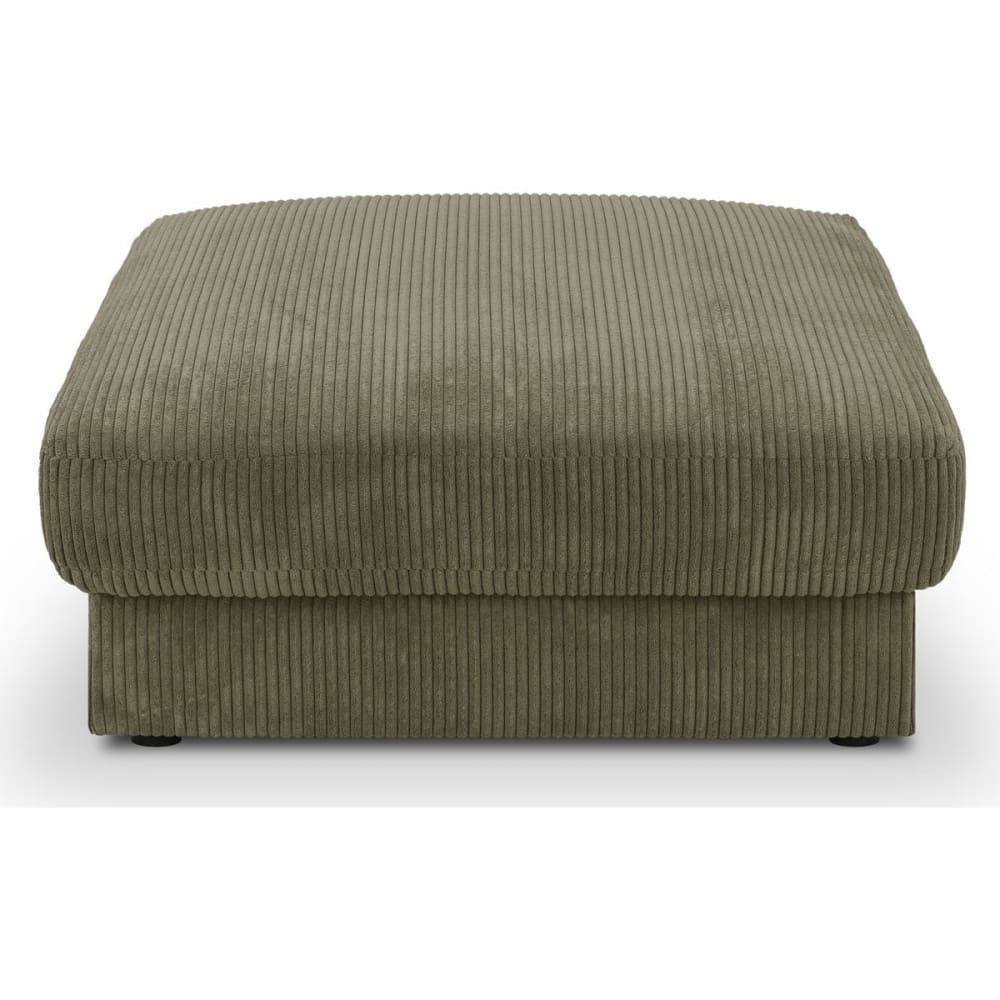 Pouf+en+velours+cotele+vert+kaki
