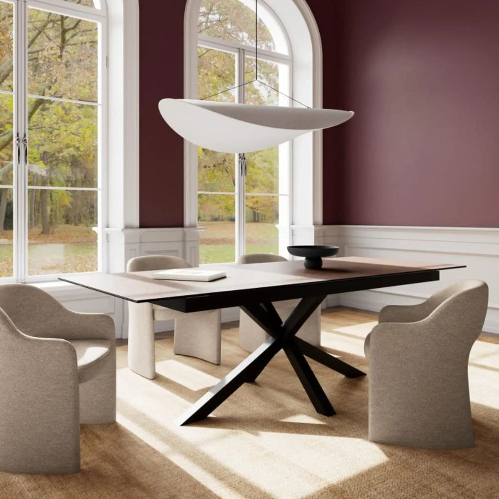 Table rectangulaire extensible en céramique 8/10 places L200/240