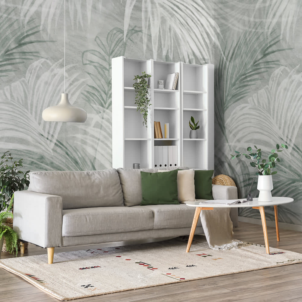 Carta da parati tnt goffrata stile tropicale 100x300 cm -