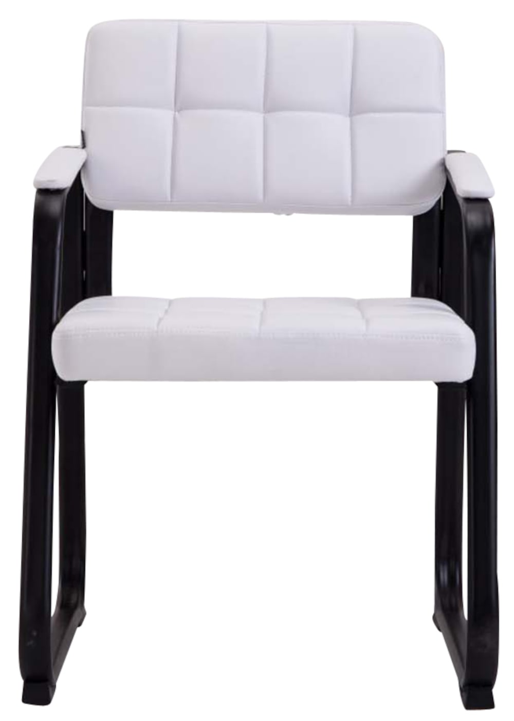 Set di 2 sedie con seduta in Finta pelle Colore bianco - CLP
