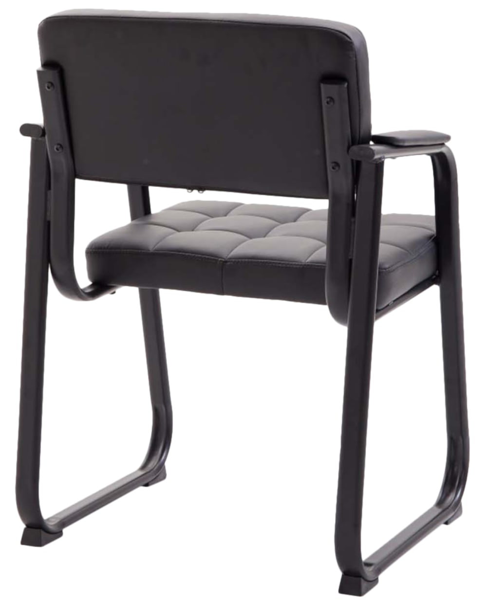 Set di 2 sedie con seduta in Finta pelle Colore nero - CLP