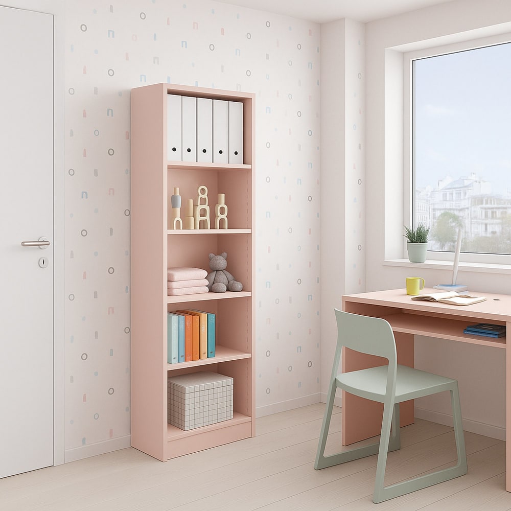 Bibliothèque effet bois rose 52x25 cm - Maisons du Monde