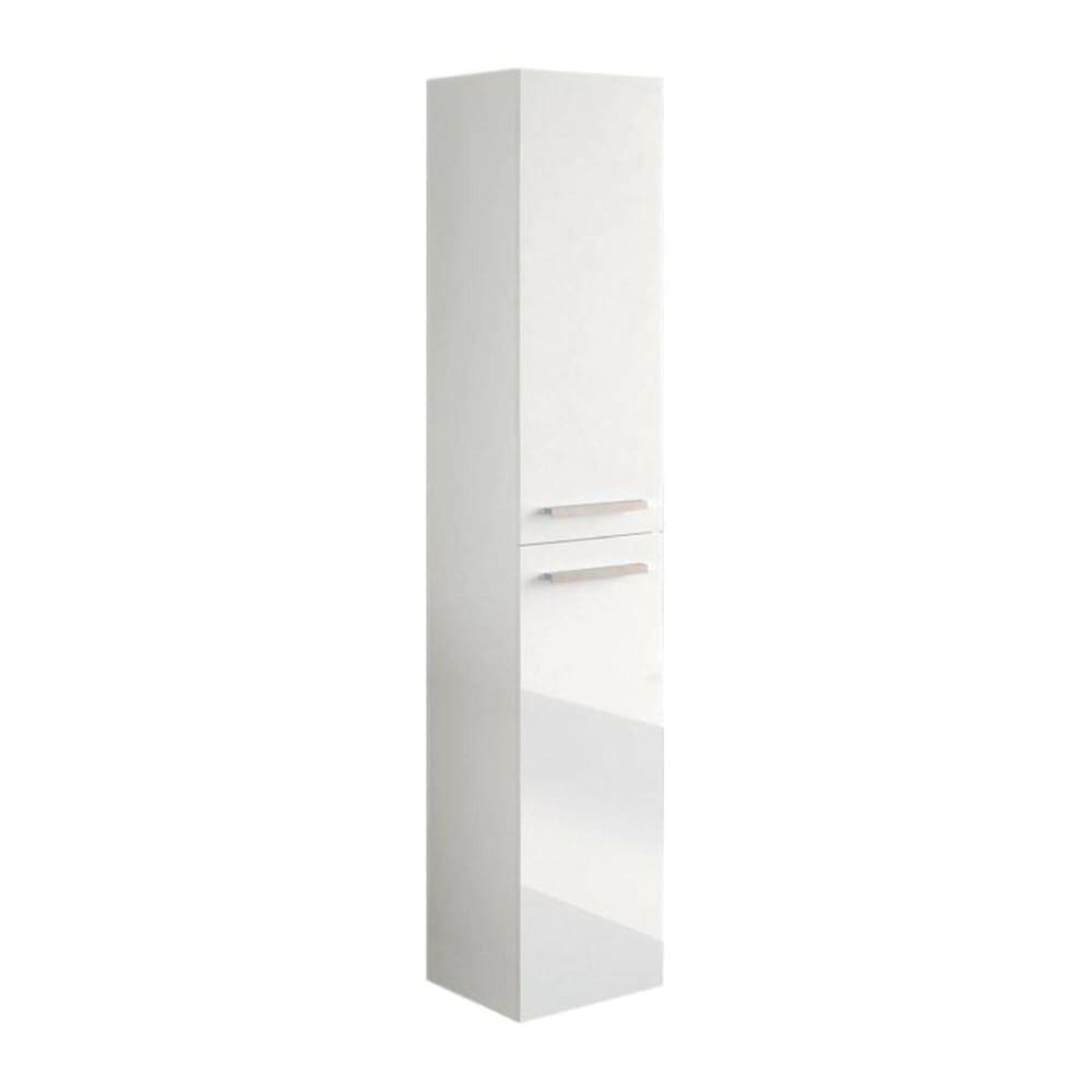 Armoire à colonnes effet bois blanc brillant 30x25 cm