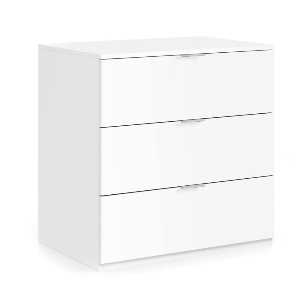 Commode effet bois blanc 77x38 cm