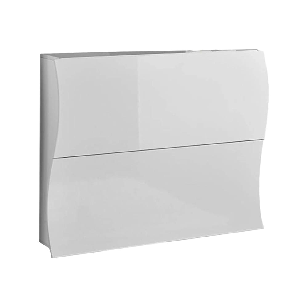 Meuble à chaussures effet bois blanc brillant 101x27 cm