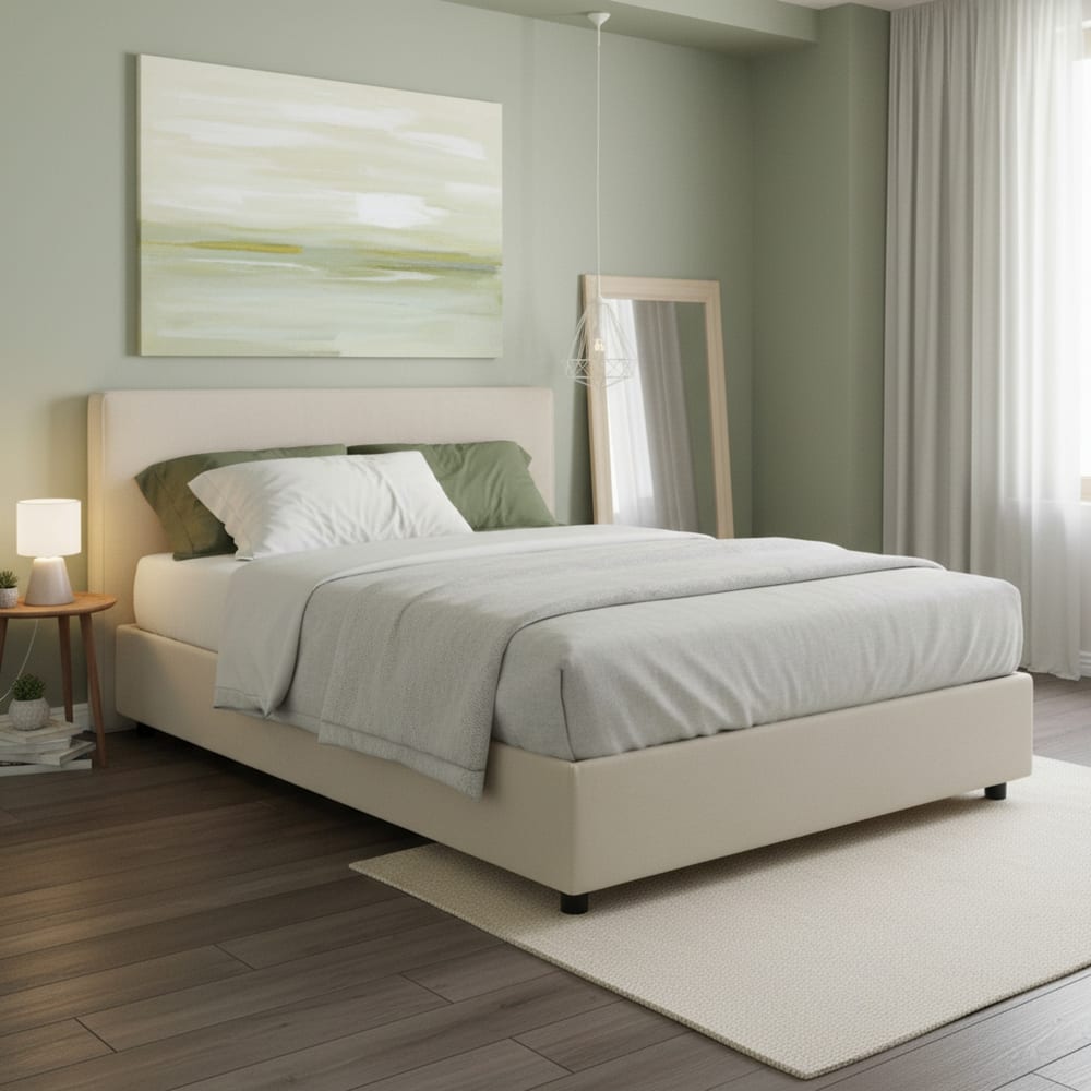 Letto alla francese beige - Talamo Italia