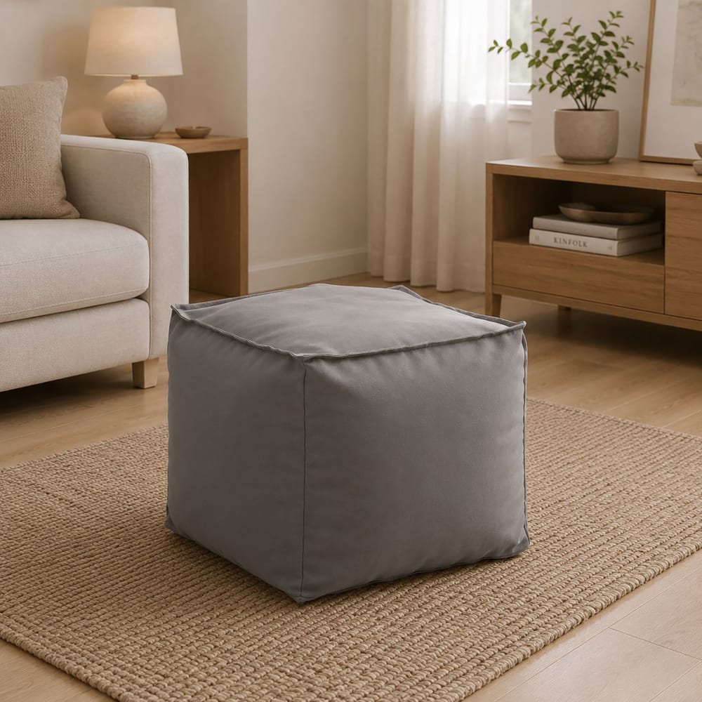 Pouf grigio 45x45x45h cm - Dmora
