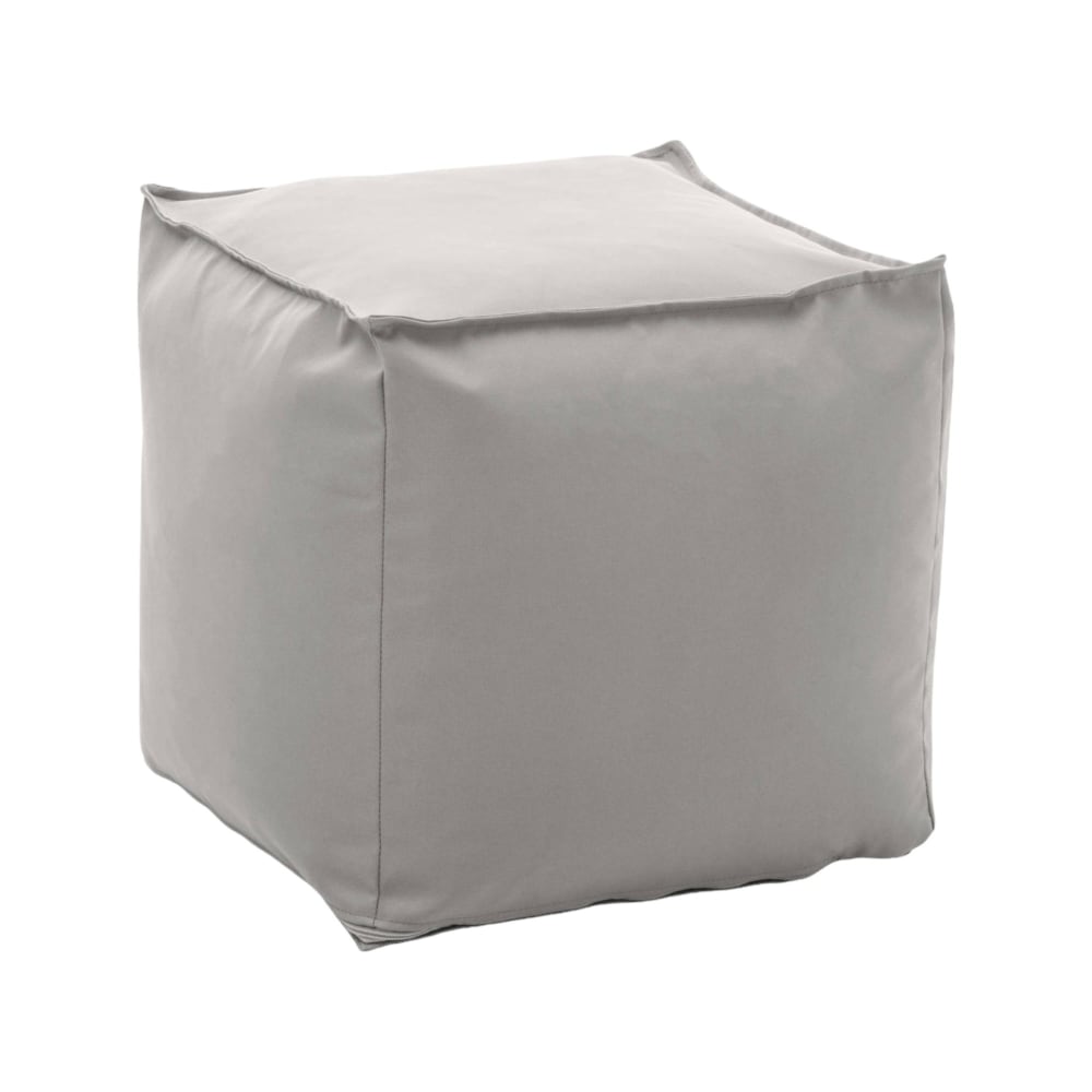Pouf en tissu blanc 45x45