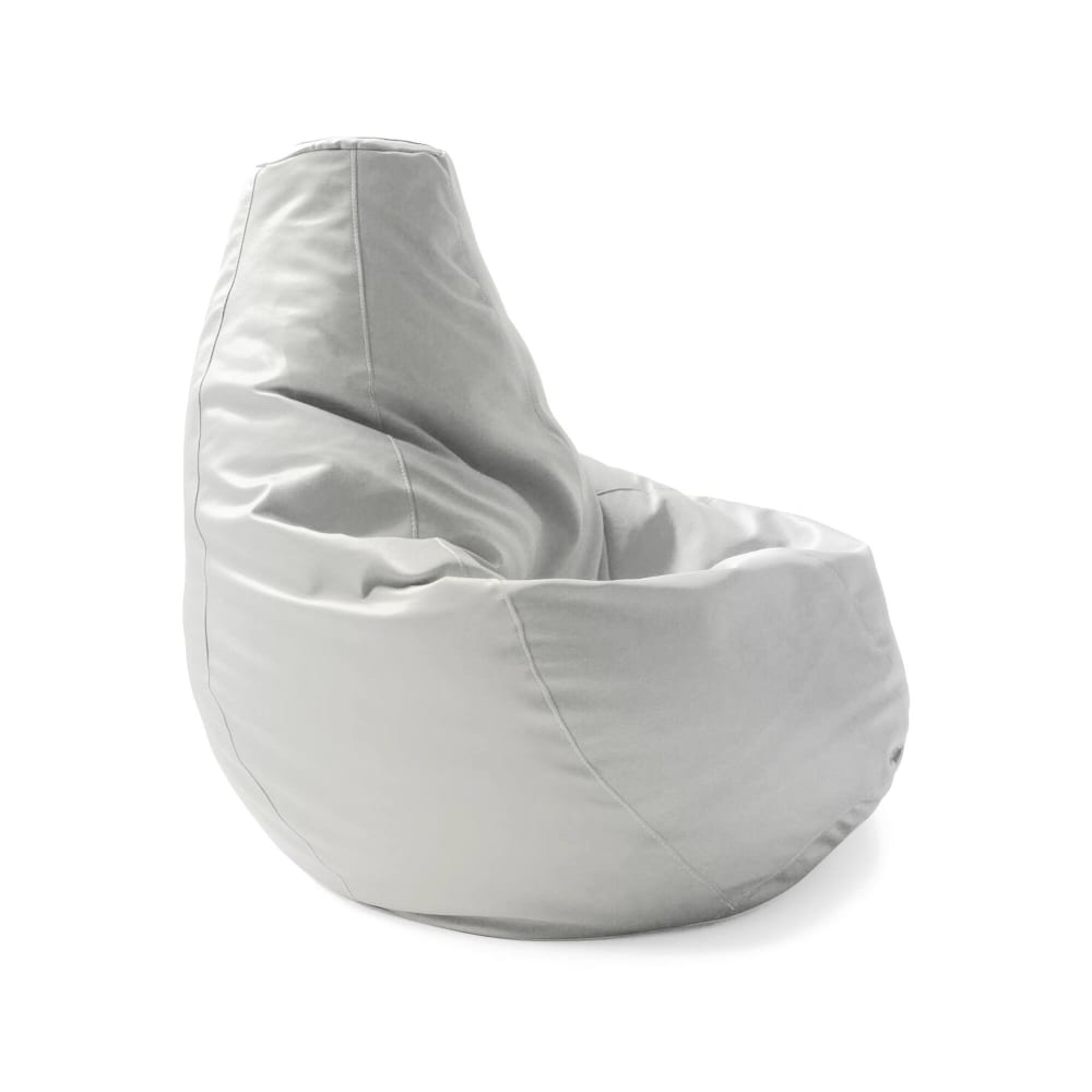 pouf en similcuir blanc
