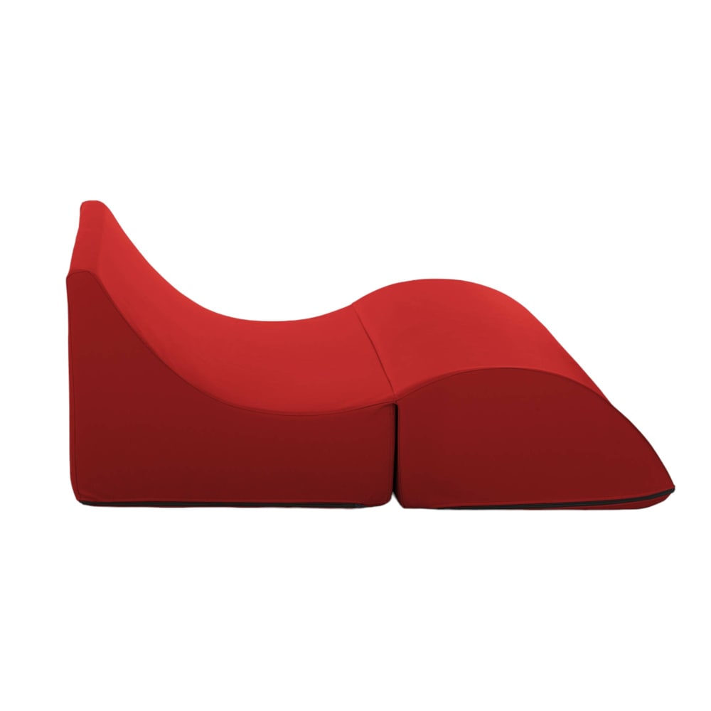 Lit pliant en similcuir rouge 100x200 cm - Maisons du Monde