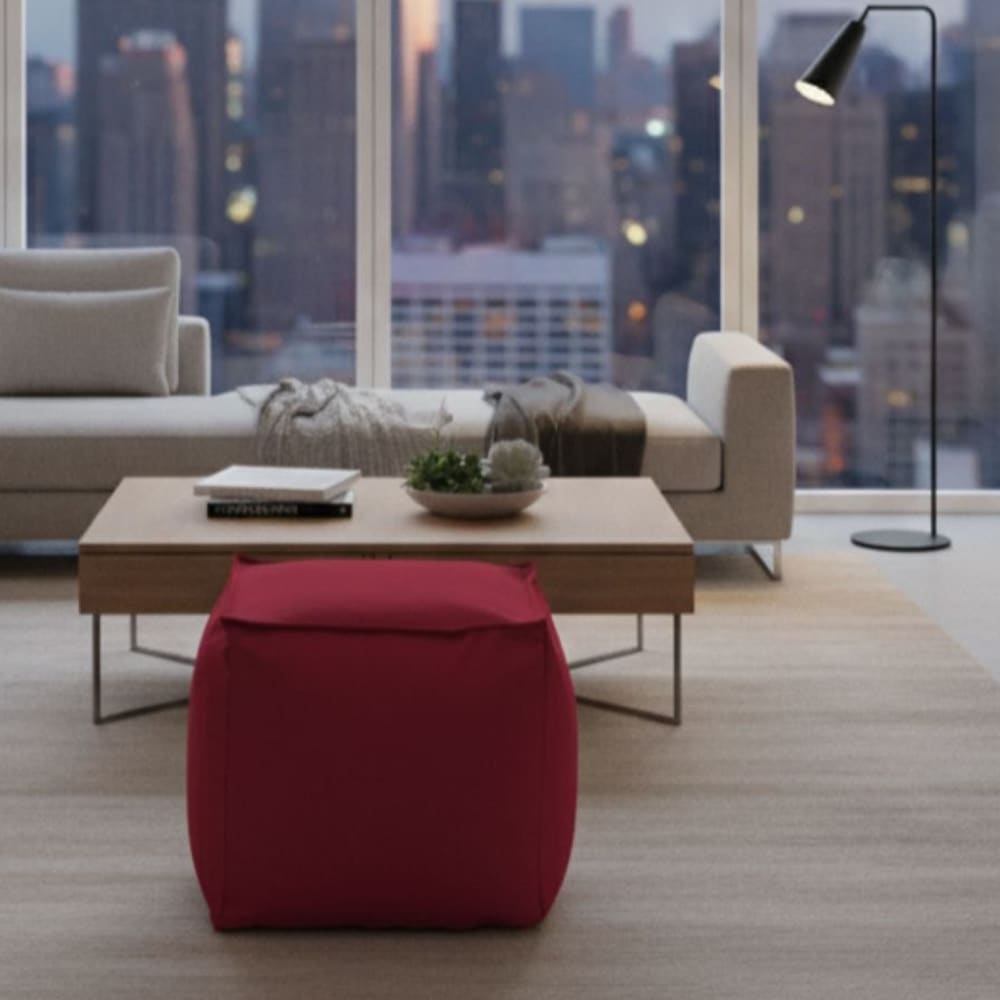 Pouf rosso 45x45x45h cm - Dmora