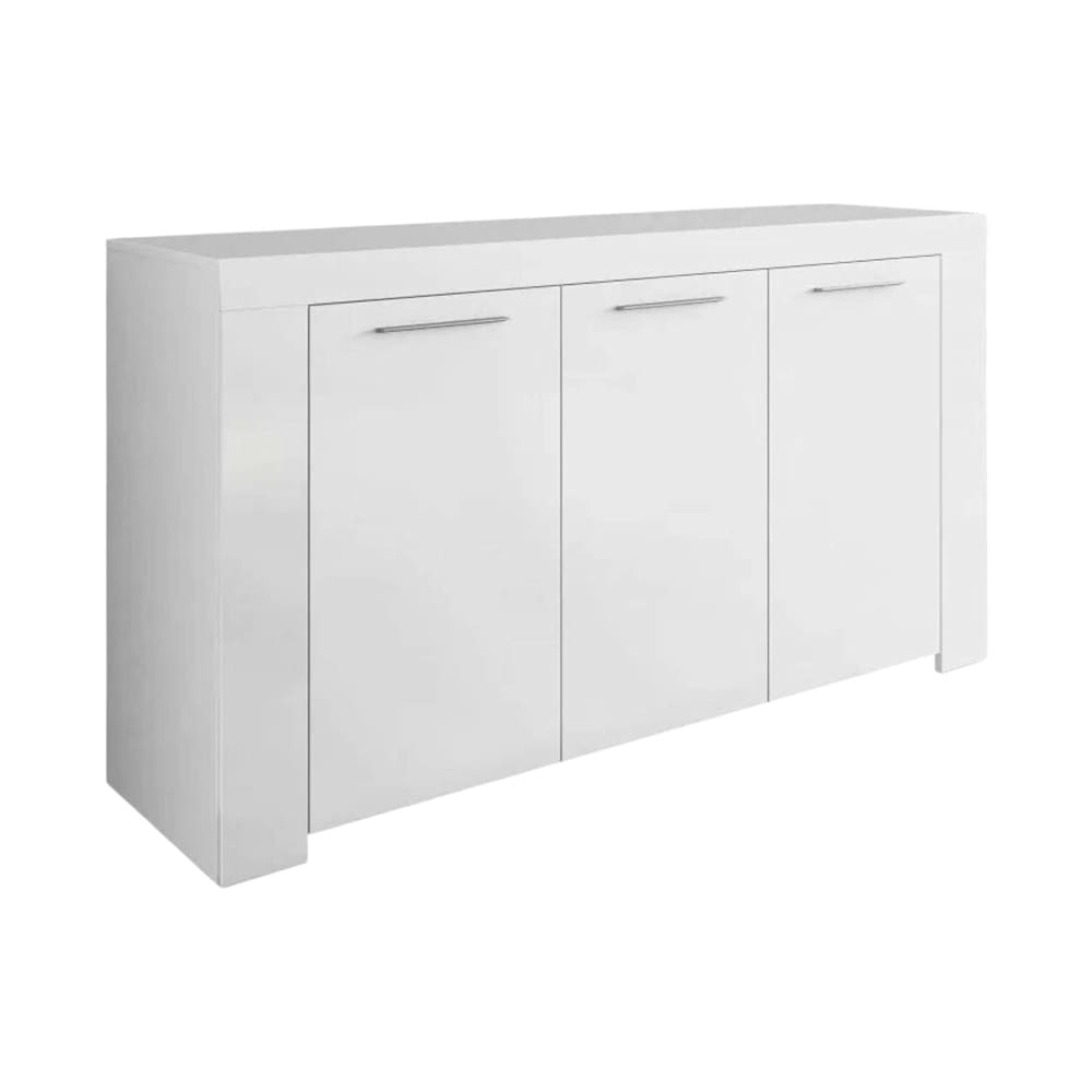Buffet effet bois blanc 144x42 cm