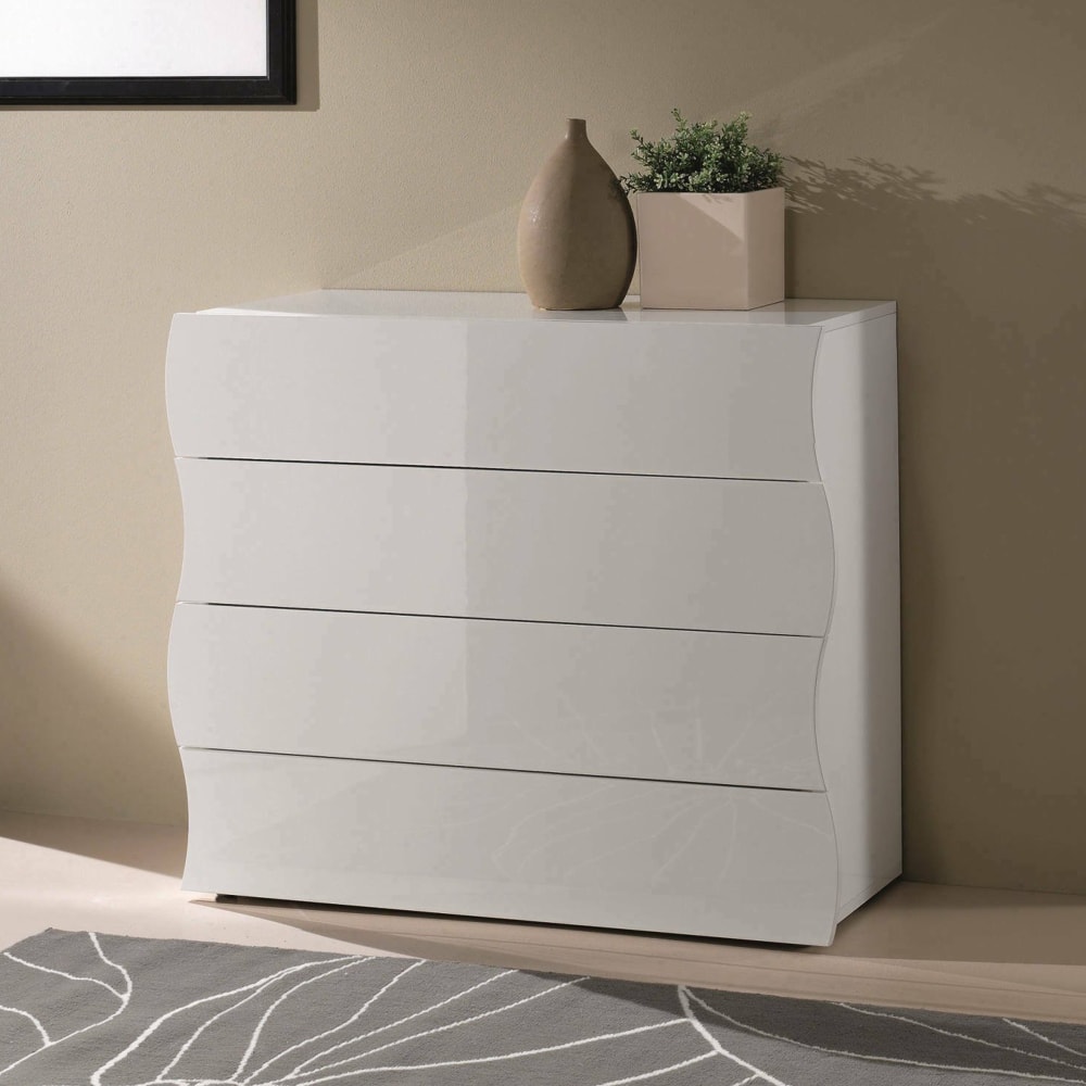 Cassettiera bianco lucido 40x98x81.5h cm - Dmora