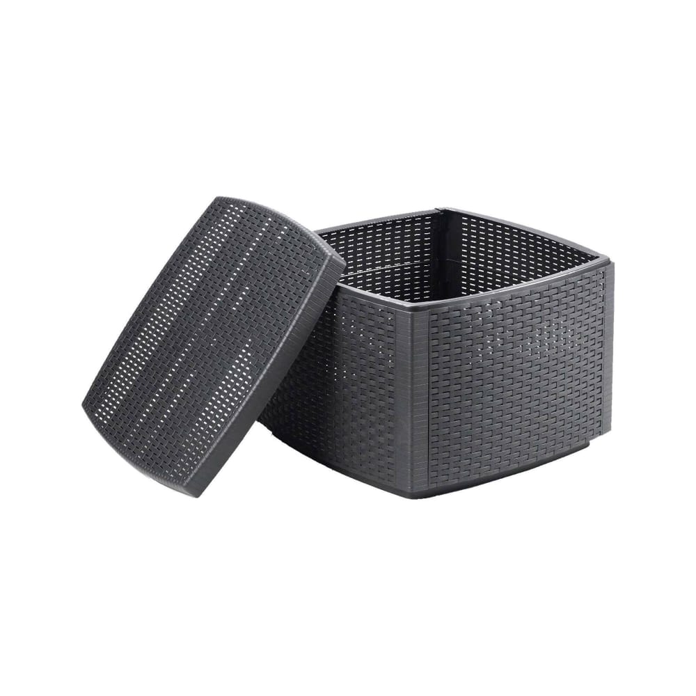 Tavolino da esterno nero antracite 53x53x40h cm - Modello Contemporaneo - Nero - PP - Polipropilene