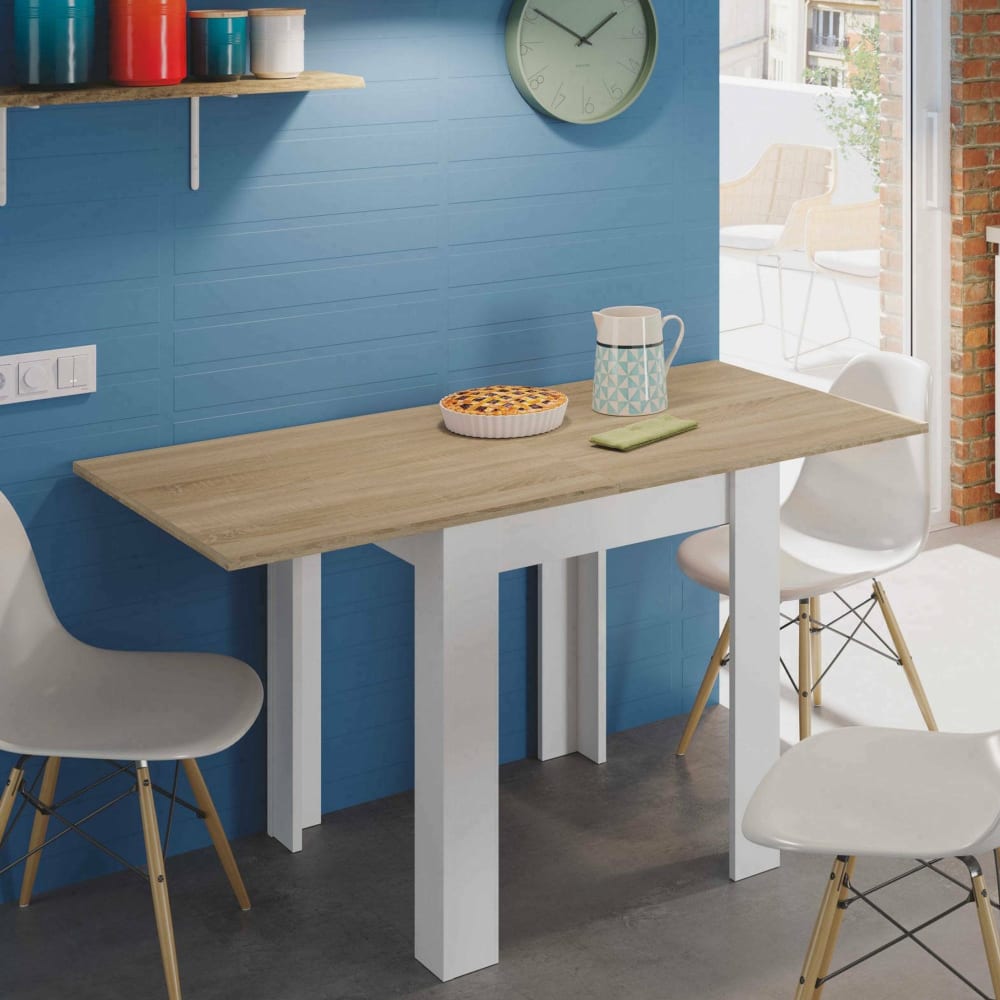 Tavolo allungabile bianco 67x67x79h cm - Dmora